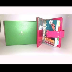 Kate Spade Gold Pink Leather Planner